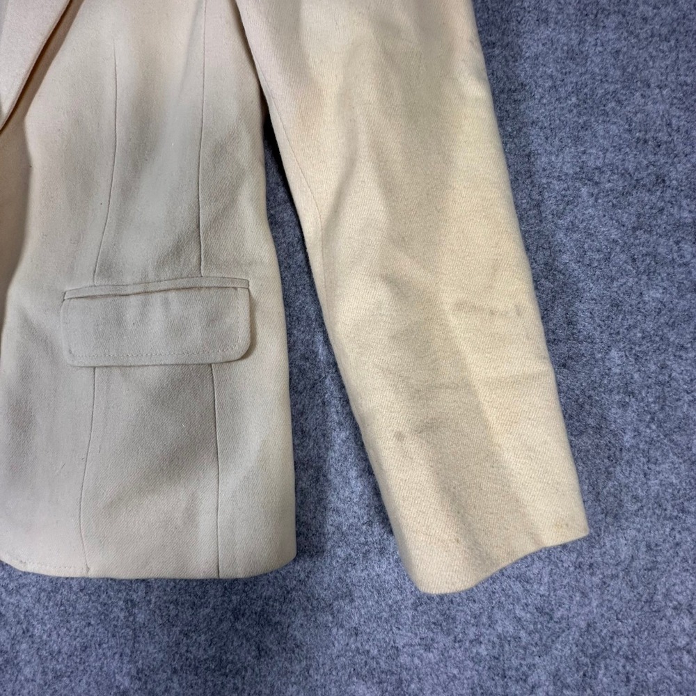 Pendleton Wool Blazer Petite Cream Womens Vintage USA Made - Picture 10 of 16